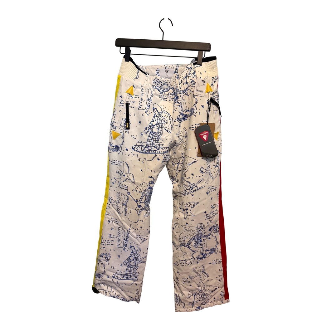 Rossignol x JCC Snow Angel Artic Print Ski Pants White Blue XL NEW